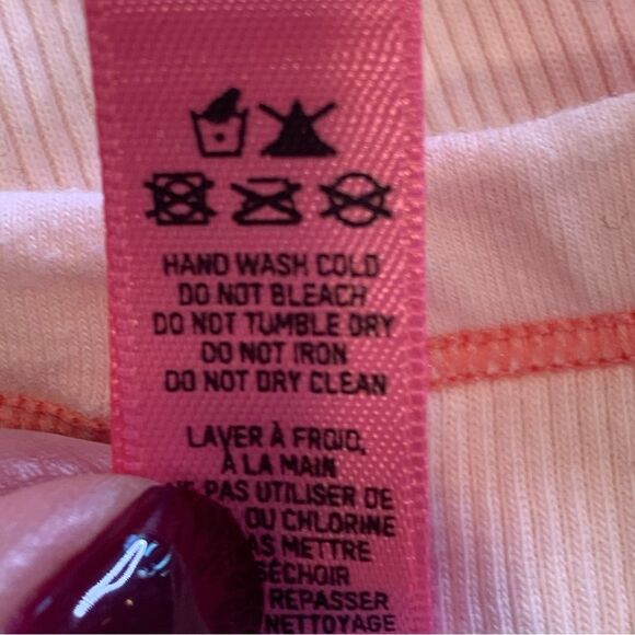 Skims Cotton Rib Tank Mini Dress in Sugar Pink Ombré Size 2X - Picture 7 of 9